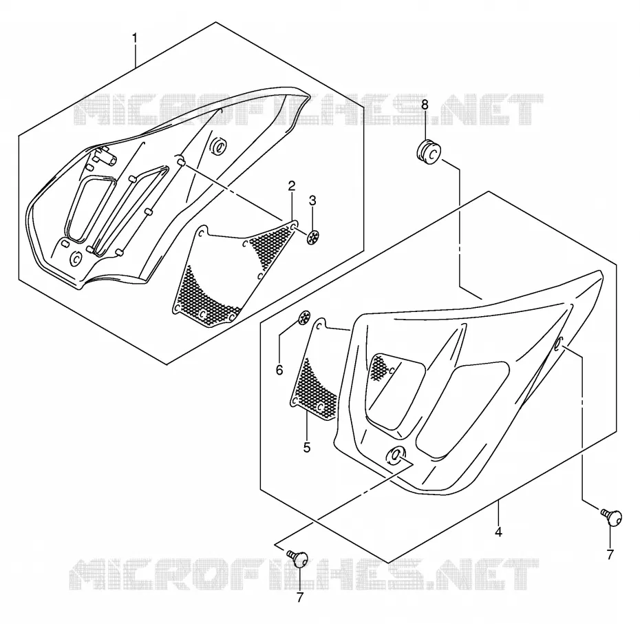 FRONT FRAME COVER (GSF650/A) Suzuki MOTO 650 BANDIT 2005  GSF650SUK5(E2)
