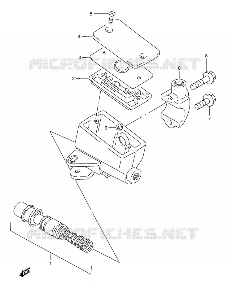 FRONT MASTER CYLINDER (GSF1200SAV) Suzuki MOTO 1200 BANDIT 2000  GSF1200SY(E28)