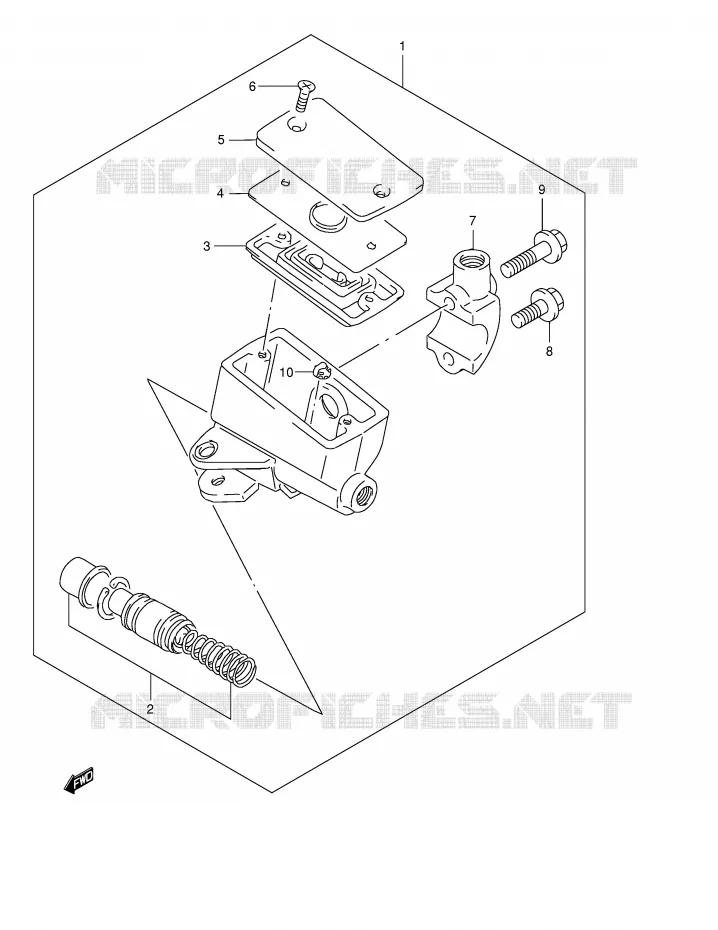 FRONT MASTER CYLINDER (SEE NOTE) Suzuki MOTO 600 BANDIT 2001  GSF600SUK1(E2)