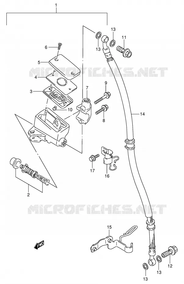 FRONT MASTER CYLINDER Suzuki MOTO 250 BANDIT 2000  GSF250VY(E24)