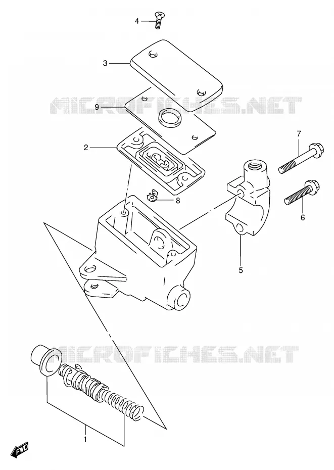 FRONT MASTER CYLINDER Suzuki MOTO 600 BANDIT 1996  GSF600T(E2)