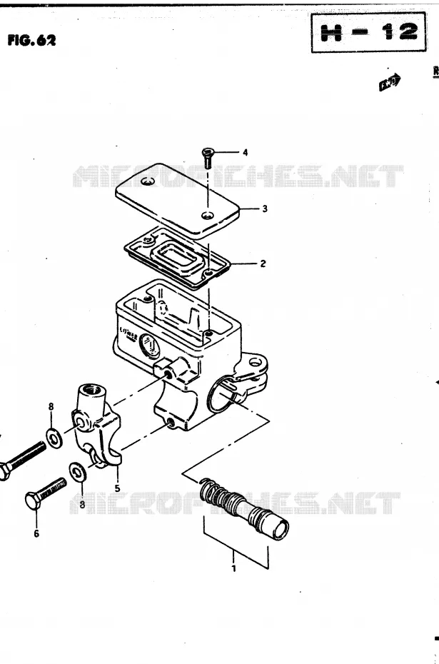 FRONT MASTER CYLINDER Suzuki MOTO 850 GS 1982  GS850GZ(E1)