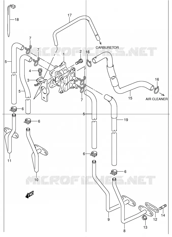 FUEL EVAP SYSTEM Suzuki MOTO 1200 BANDIT 2001  GSF1200SK1(E2)