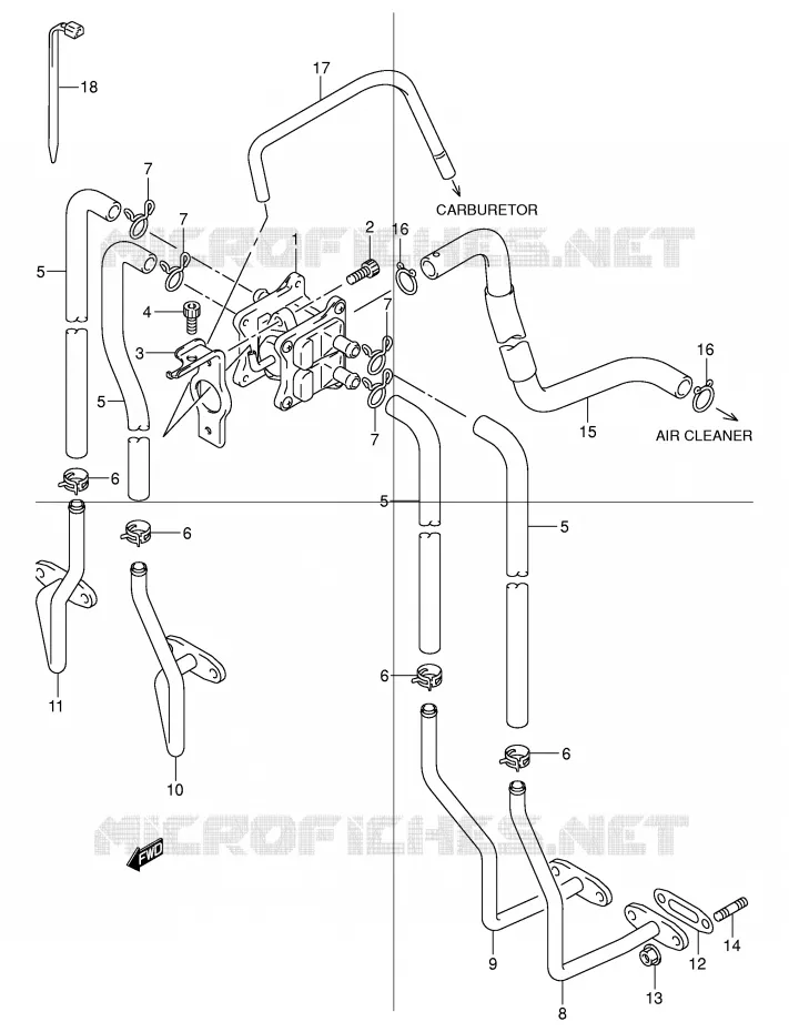 FUEL EVAP SYSTEM Suzuki MOTO 600 BANDIT 2003  GSF600K3(E2)