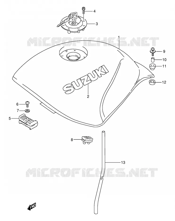 FUEL TANK Suzuki MOTO 250 BANDIT 2000  GSF250VY(E24)