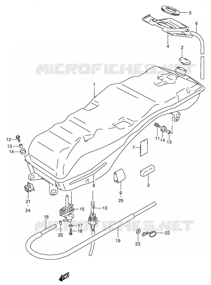 FUEL TANK Suzuki MOTO 250 GSX 1993  GSX250FP(E24)