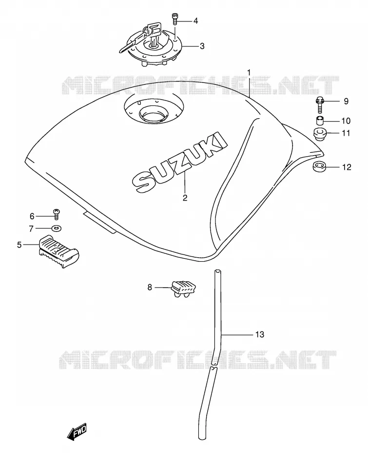 FUEL TANK Suzuki MOTO 400 BANDIT 1997  GSF400VV(E30)
