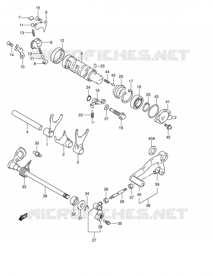 GEAR SHIFTING ASSY Suzuki MOTO 600 BANDIT 2004  GSF600K4(E2)