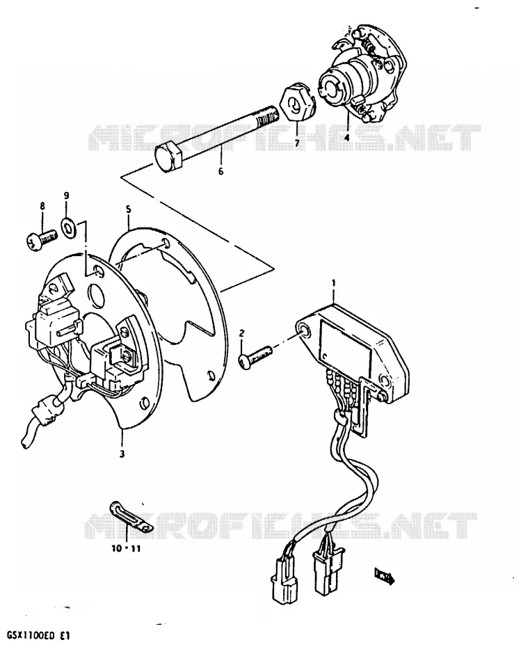 GENERATOR SENSOR Suzuki MOTO 1100 GSX-E 1982  GSX1100EZ(Z/D)