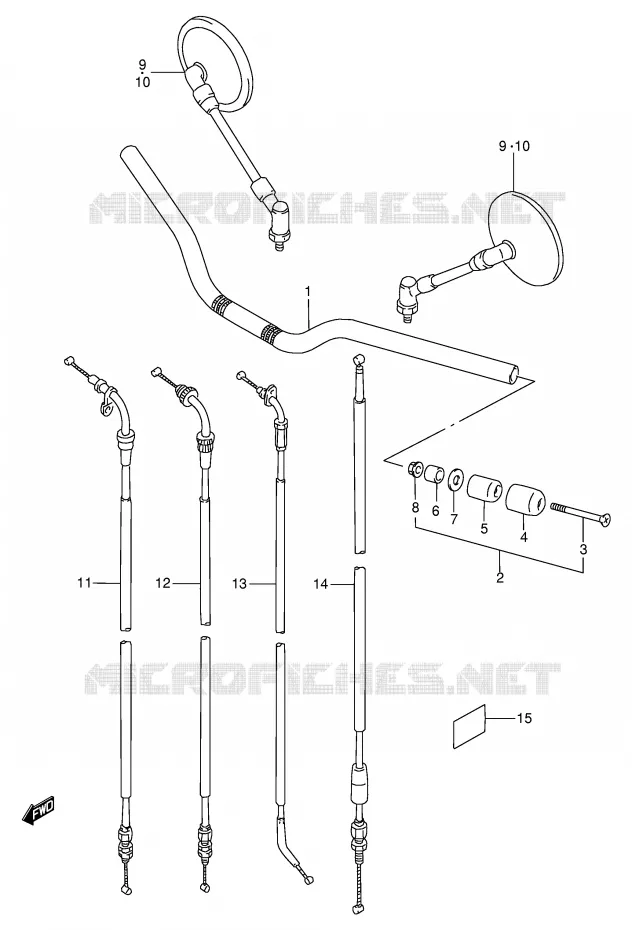 HANDLEBAR (MODEL S) Suzuki MOTO 600 BANDIT 1997  GSF600V/GSF600SV/GSF600UV/GSF600SUV