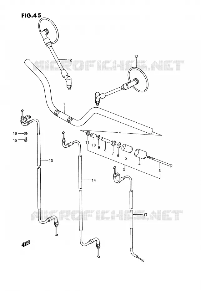 HANDLEBAR Suzuki MOTO 1100 GSX-G 1992  GSX1100GN(E2)