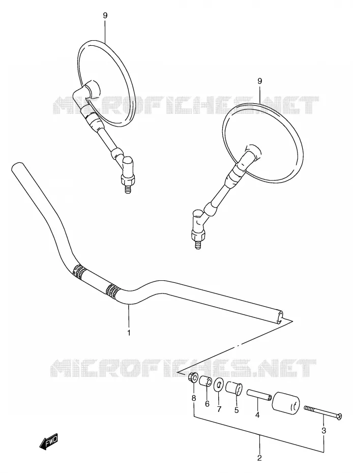 HANDLEBAR Suzuki MOTO 1200 BANDIT 2000  GSF1200Y(E2)