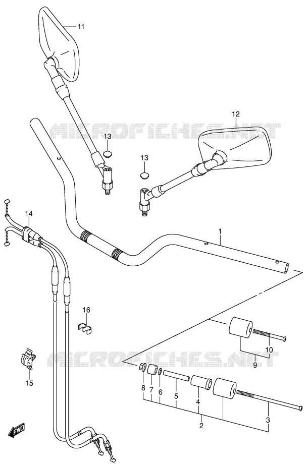 HANDLEBAR Suzuki MOTO 1400 GSX 2005  GSX1400K5(E2)