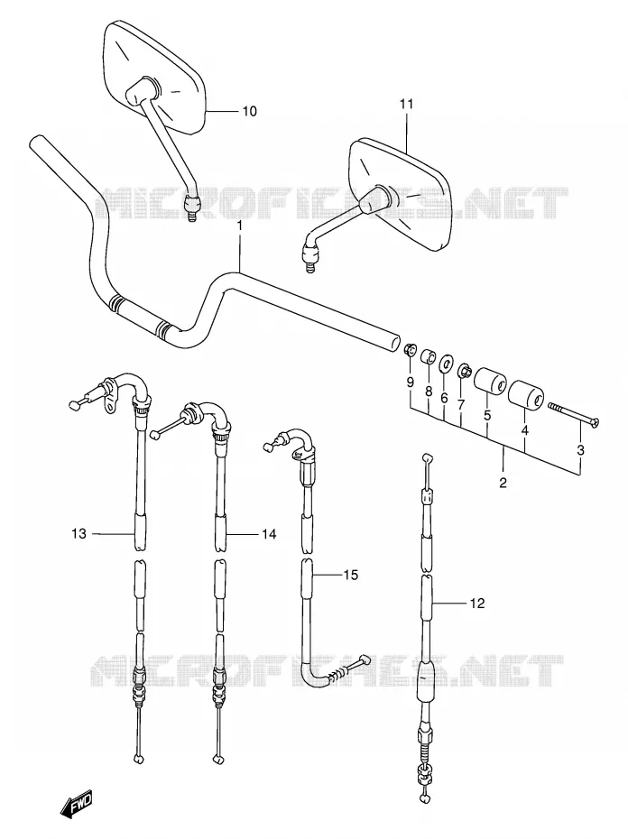 HANDLEBAR Suzuki MOTO 400 GSX 1997  GSX400V(E30)