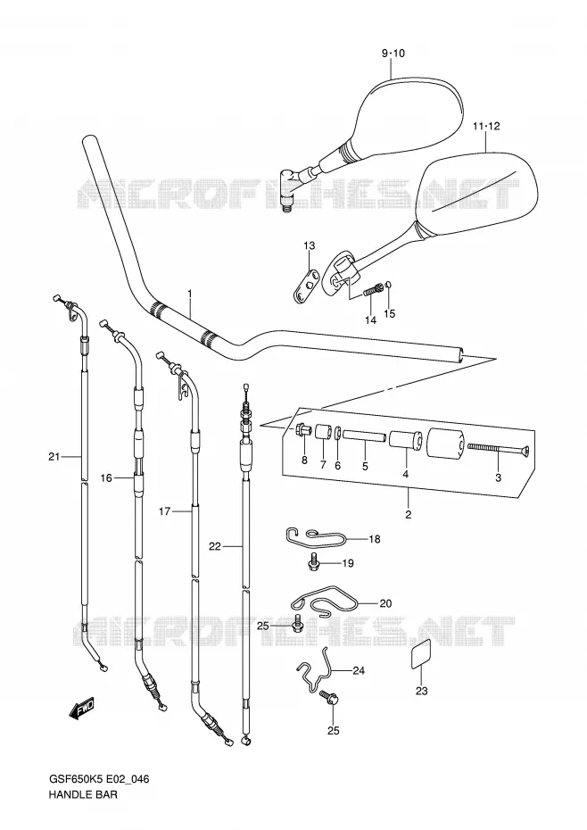 HANDLEBAR Suzuki MOTO 650 BANDIT 2005  GSF650AK5(E2)