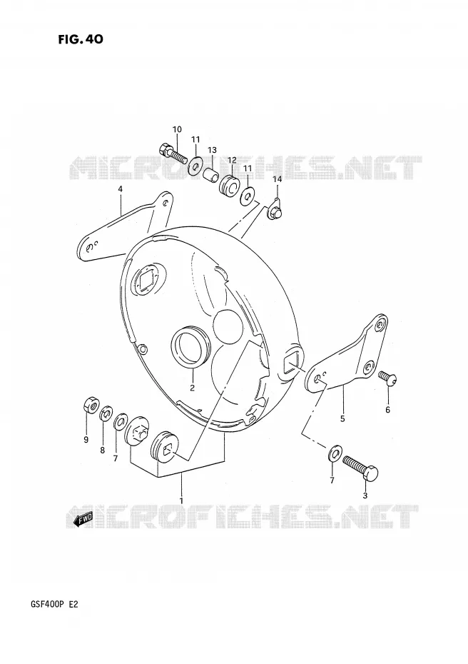 HEADLAMP HOUSING Suzuki MOTO 400 BANDIT 1991  GSF400M(E2)