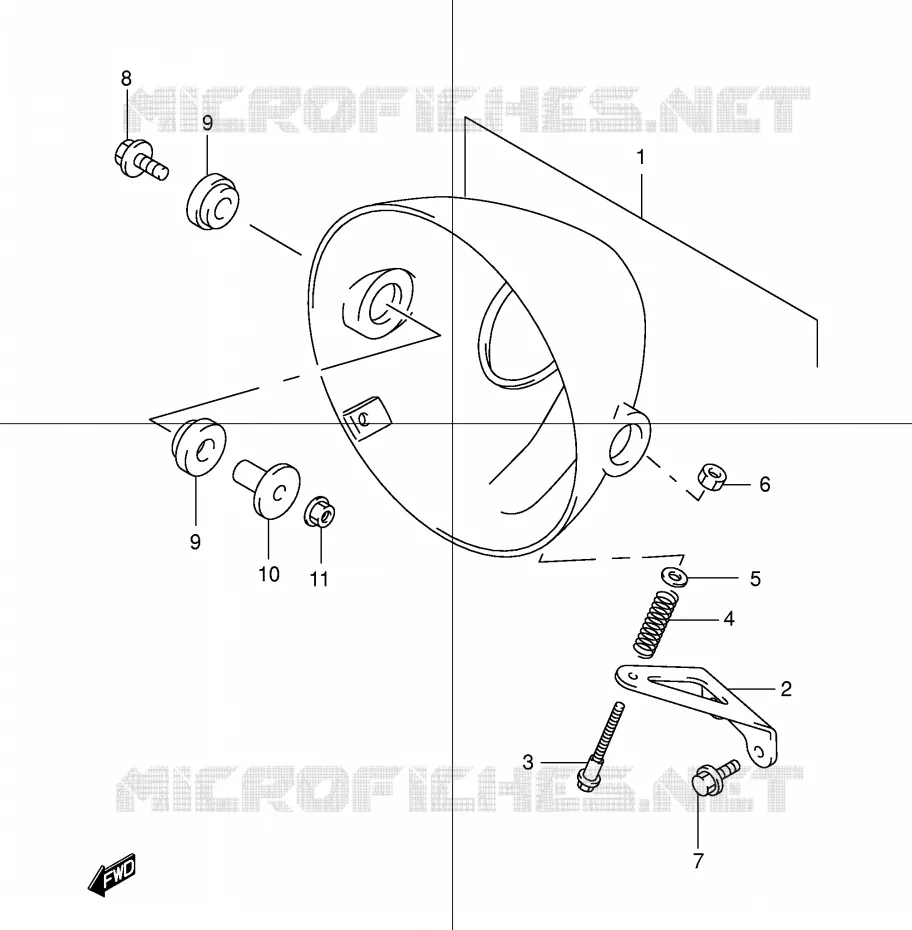 HEADLAMP HOUSING (WITH OUT COWLING) Suzuki MOTO 600 BANDIT 2000  GSF600SUY(E2)