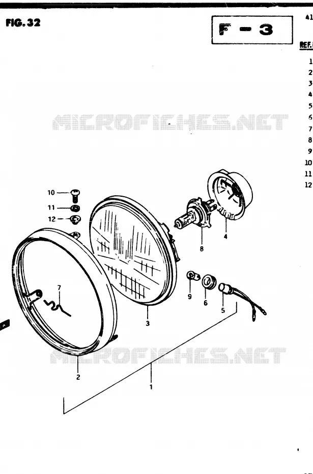 HEADLIGHT (E2) Suzuki MOTO 250 GSX 1983  GSX250ED(Z/D)