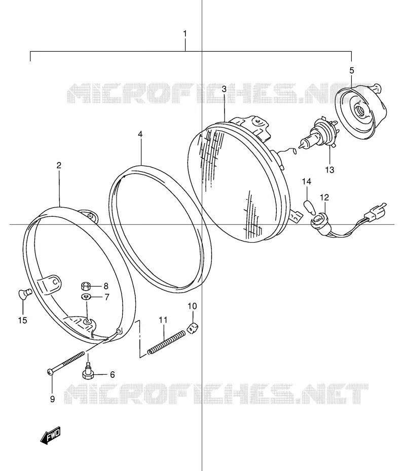 HEADLIGHT Suzuki MOTO 1200 GSX 2000  GSX1200Y(E4)