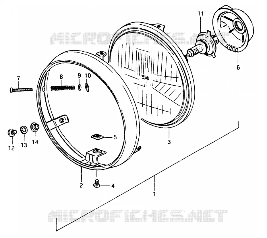 HEADLIGHT Suzuki MOTO 400 GSX 1983  GSX400FD