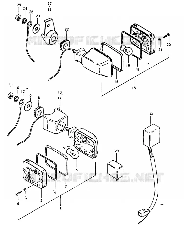 INDICATORS (E2, E21) Suzuki MOTO 1100 GSX 1980  GSX1100T(T/X)