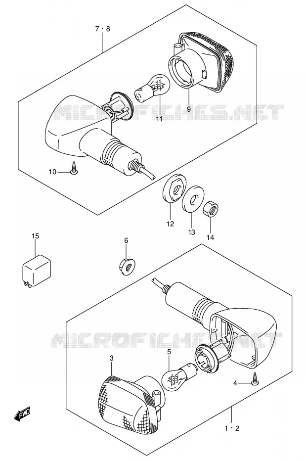 INDICATORS (E24,F.NO.100197~) Suzuki MOTO 1400 GSX 2003  GSX1400K3(E2)