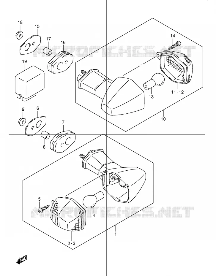 INDICATORS (GSF600SY/SUY/SK1/SK2/SK3/SK4/SUK1/SUK2/SUK3/SUK4) Suzuki MOTO 600 BANDIT 2000  GSF600UY(E2)