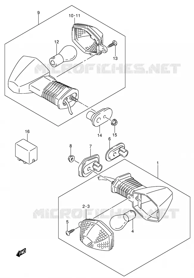 INDICATORS (MODEL K5) Suzuki MOTO 650 BANDIT 2005  GSF650AK5(E2)