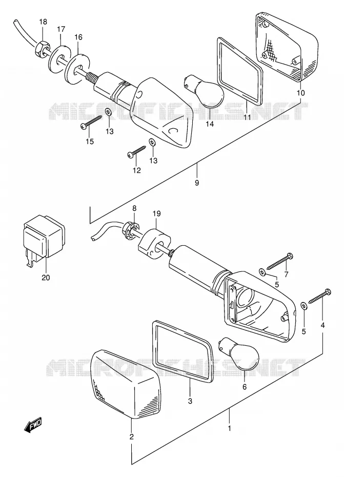 INDICATORS (MODEL S) Suzuki MOTO 600 BANDIT 1999  GSF600X(E2)