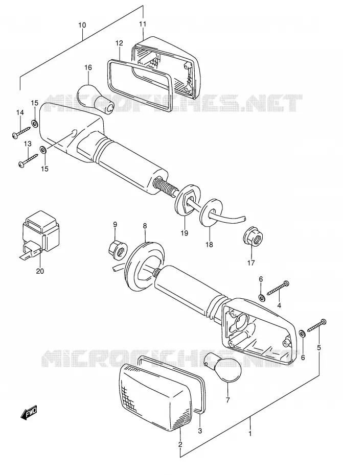 INDICATORS Suzuki MOTO 1100 GSX-R 1998  GSX-R1100WW(E28)