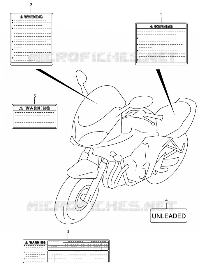 LABEL (MODEL K3/K4) Suzuki MOTO 600 BANDIT 2004  GSF600ZK4(E2)