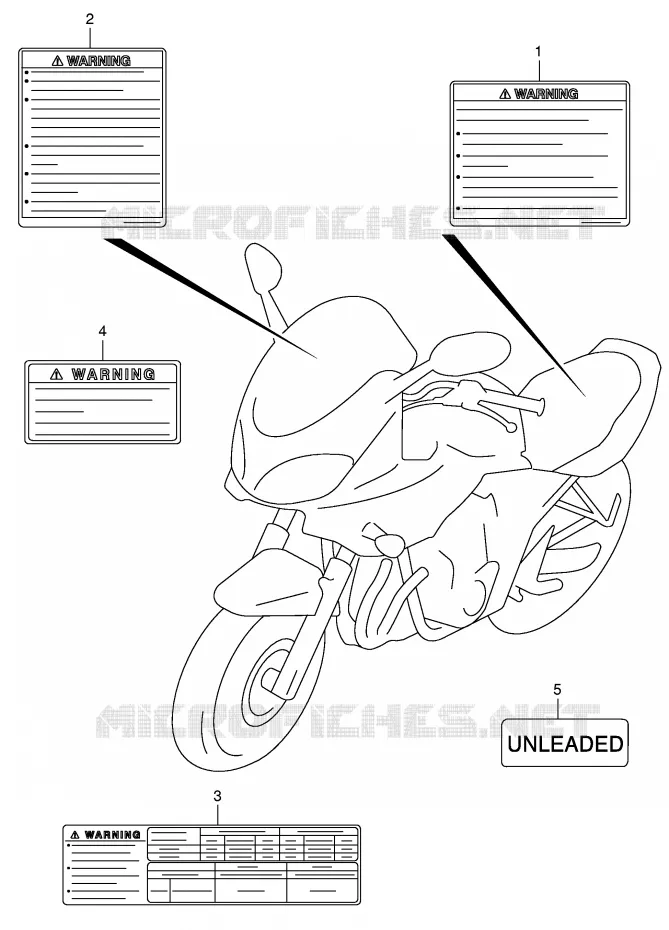 LABEL (MODEL K5) Suzuki MOTO 1200 BANDIT 2003  GSF1200K3(E2)
