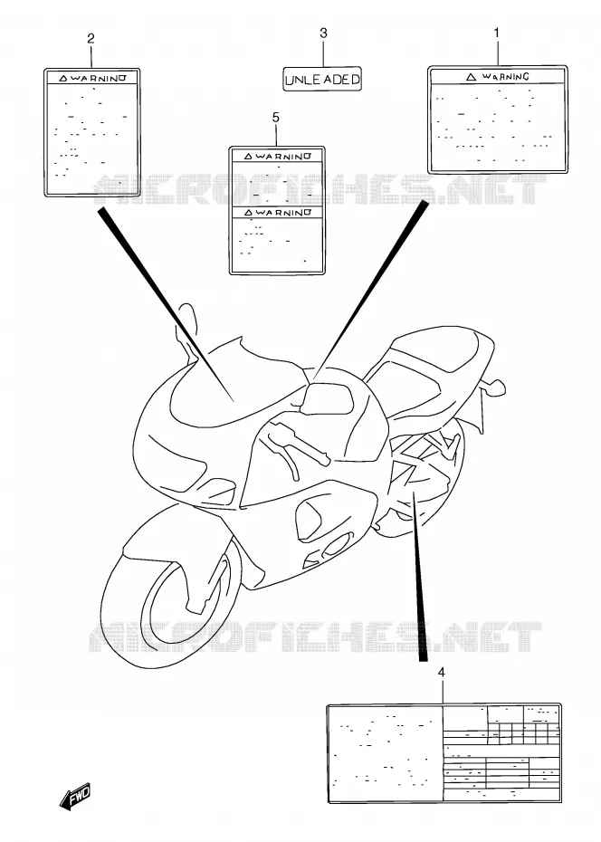 LABEL (MODEL Y) Suzuki MOTO 600 GSX-R 2000  GSX-R600Y(E2)