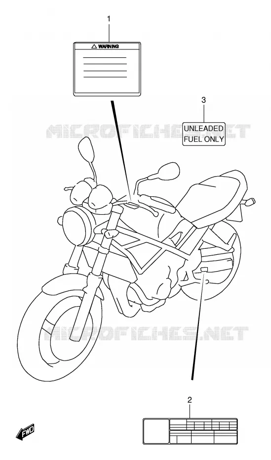 LABEL Suzuki MOTO 250 BANDIT 2000  GSF250VY(E24)