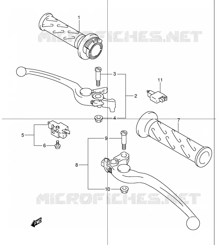 LEVERS - HANDGRIPS Suzuki MOTO 1200 BANDIT 2005  GSF1200K5(E2)