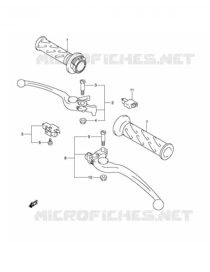 LEVERS - HANDGRIPS Suzuki MOTO 1300 HAYABUSA 2004  GSX1300RU2K4(E2)