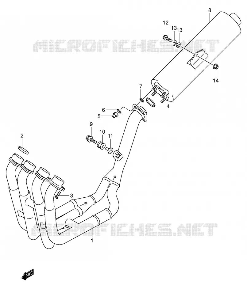 MUFFLER Suzuki MOTO 600 GSX-R 2002  GSX-R600U2K2(E2)