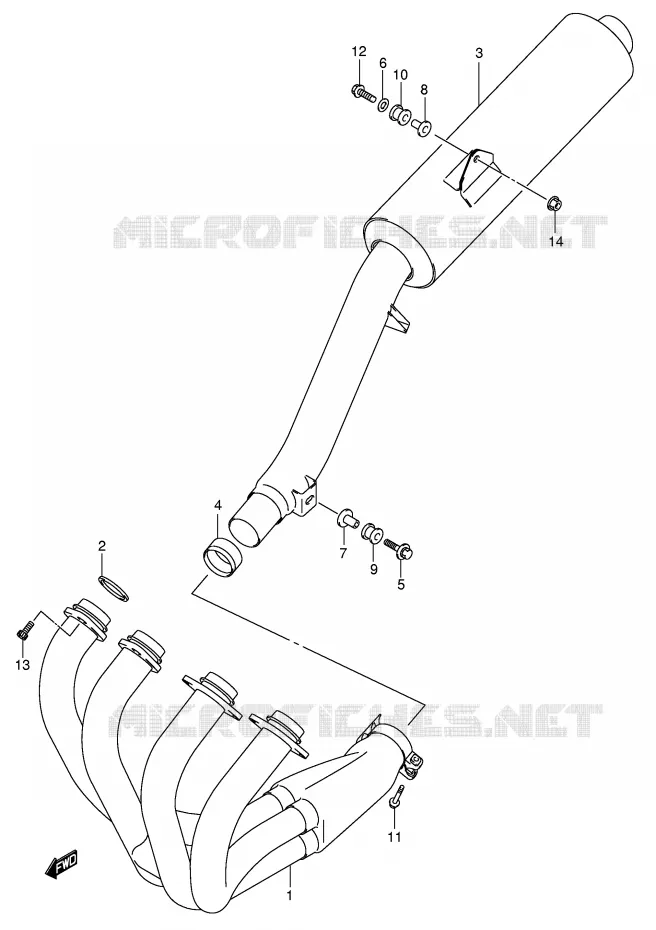 MUFFLER Suzuki MOTO 650 BANDIT 2005  GSF650SAK5(E2)