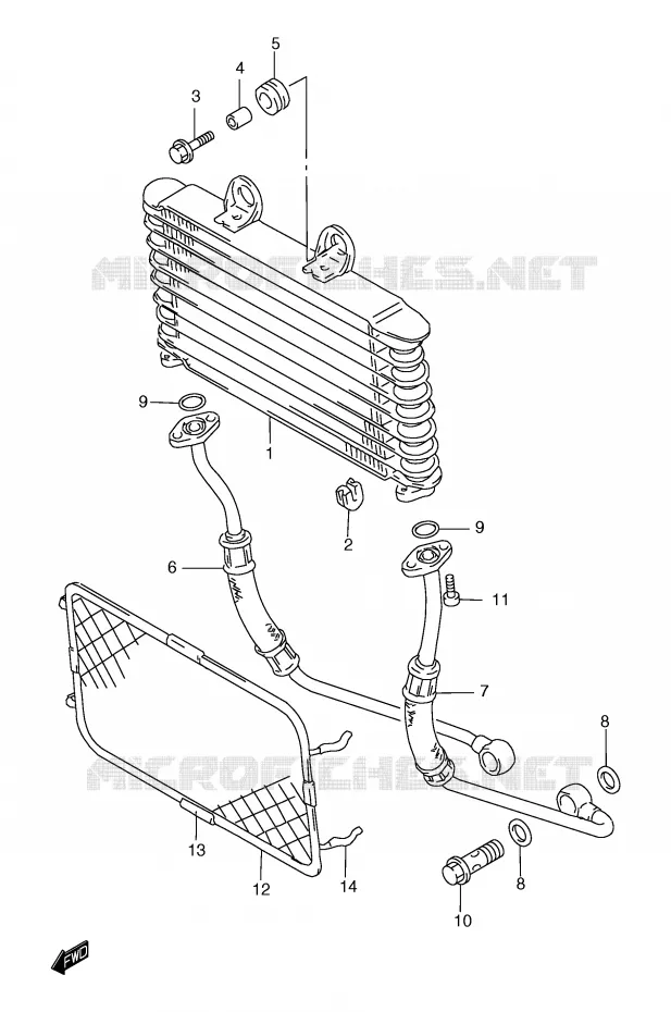 OIL COOLER Suzuki MOTO 1200 BANDIT 2000  GSF1200SAY(E2)
