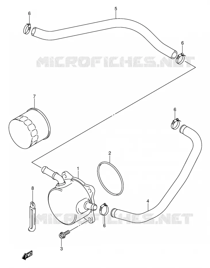 OIL COOLER Suzuki MOTO 600 GSX-R 2005  GSX-R600U3XK5(E2)