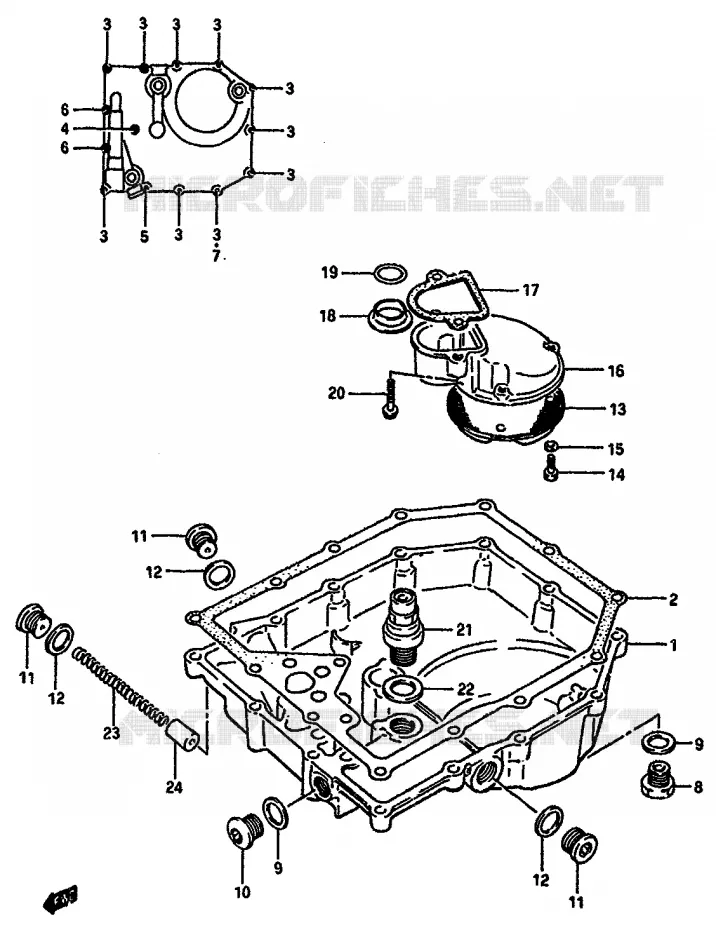 OIL PAN Suzuki MOTO 750 GSX-R 1986  GSX-R750G(F/G/H)