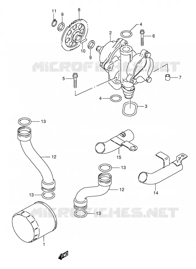 OIL PUMP Suzuki MOTO 1200 BANDIT 1998  GSF1200SW(E28)