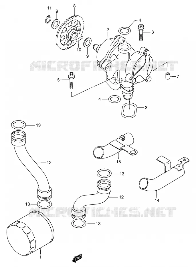 OIL PUMP Suzuki MOTO 1200 BANDIT 1999  GSF1200X(E2)