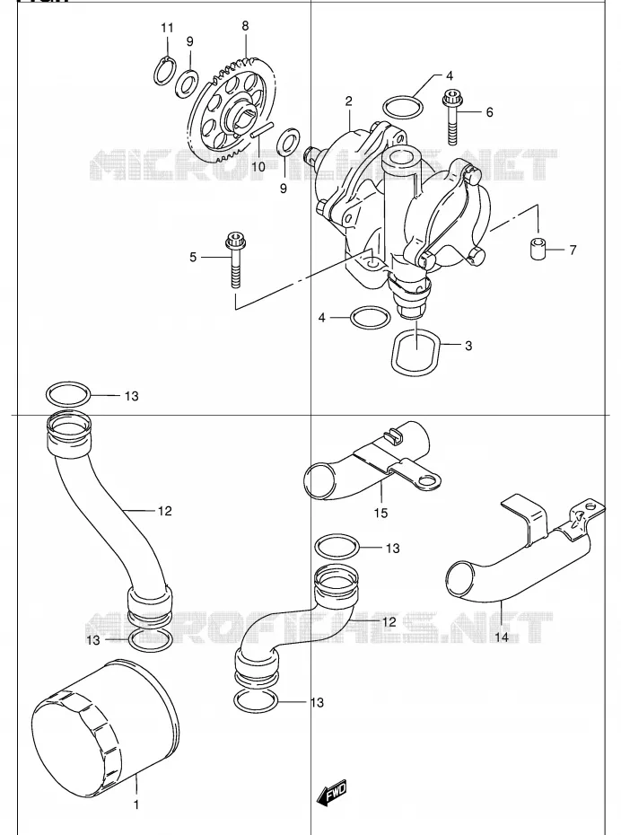 OIL PUMP Suzuki MOTO 1200 BANDIT 2004  GSF1200ZK4(E2)