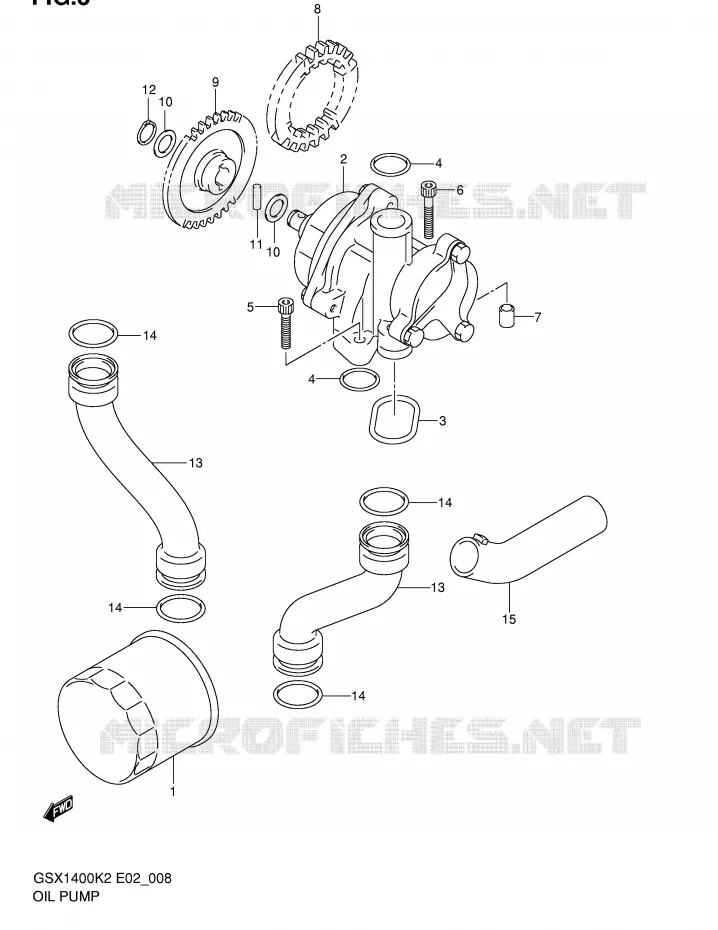 OIL PUMP Suzuki MOTO 1400 GSX 2003  GSX1400K3(E2)