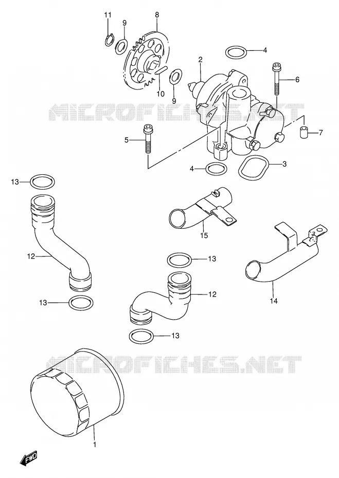 OIL PUMP Suzuki MOTO 600 BANDIT 1997  GSF600UV(E2)