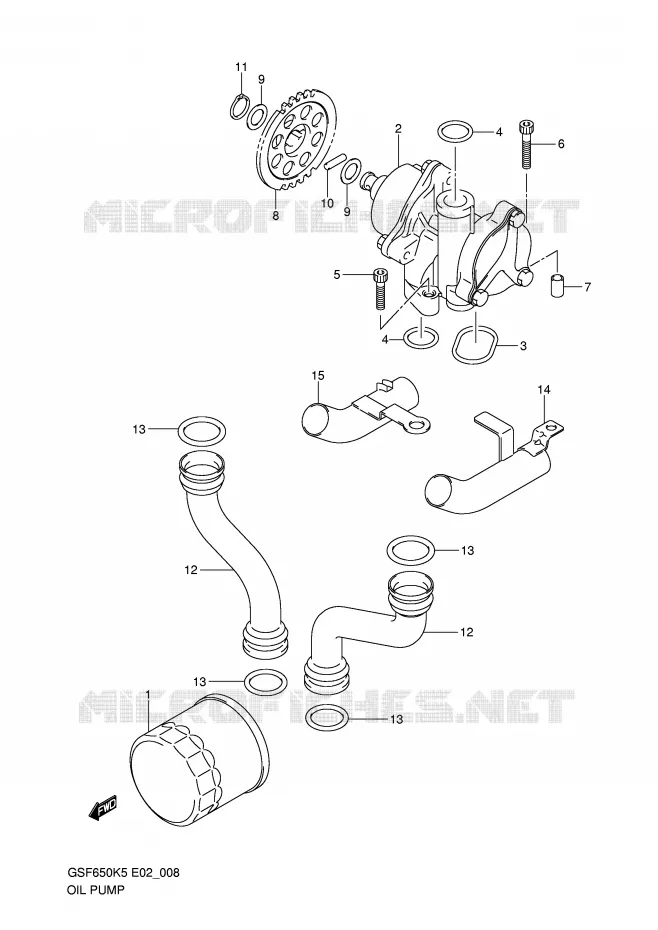 OIL PUMP Suzuki MOTO 650 BANDIT 2006  GSF650SAK6(E2)