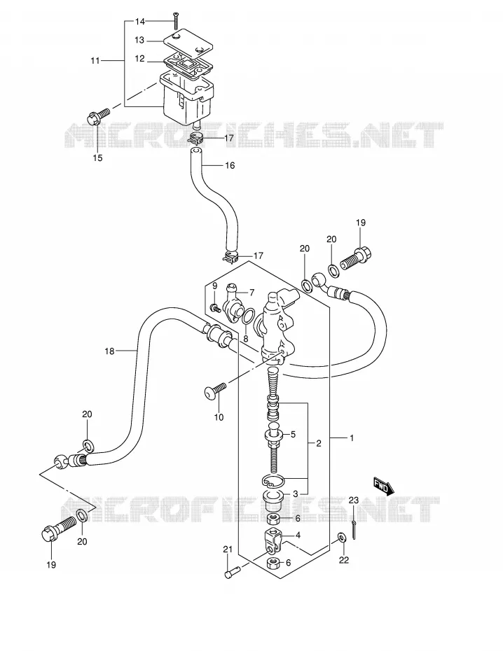 REAR BRAKE MASTER CYLINDER Suzuki MOTO 600 BANDIT 2002  GSF600K2(E2)