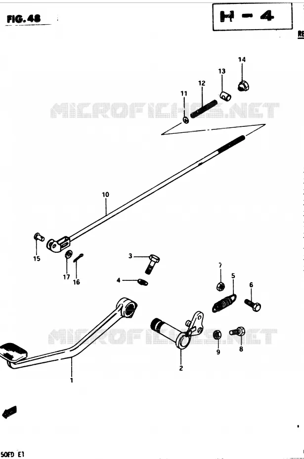 REAR BRAKE Suzuki MOTO 250 GSX 1982  GSX250SZ(Z/D)