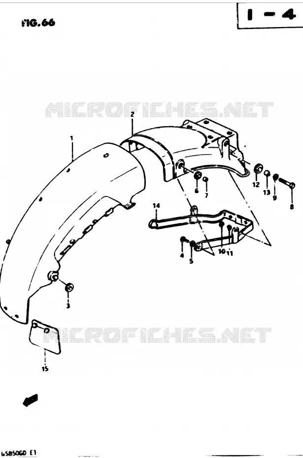 REAR FENDER Suzuki MOTO 850 GS 1983  GS850GD(E1)